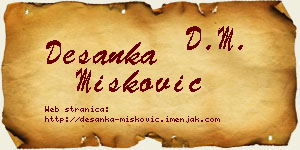 Desanka Mišković vizit kartica